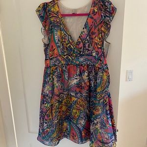 Halogen floral multi color tea party dress